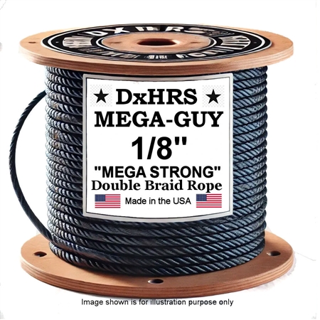 DxHRS Mega-Guy 1/8″ Double-Braided Dacron Rope – 100 FT | DX Ham Radio ...