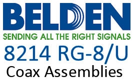 Belden 8214 RG-8/U Assemblies Low Loss 50 Ohm Coax